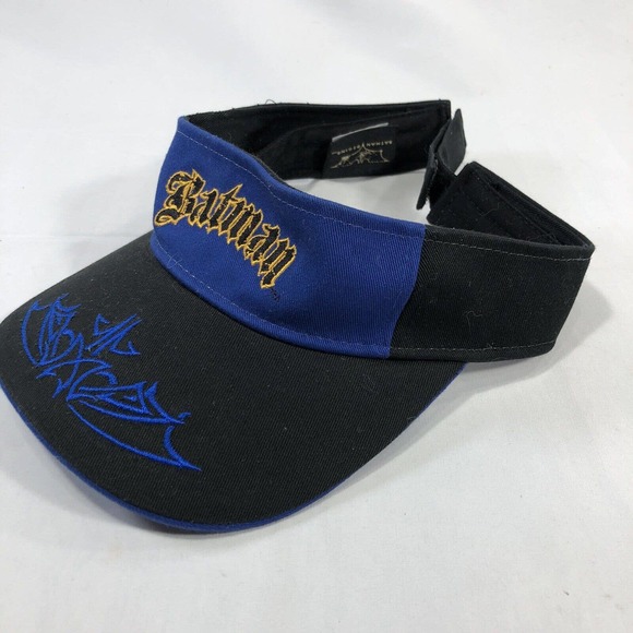 Batman Begins Visor Strapback Hat Cap Adjustable Embroidered One Size Youth OSFM - Picture 2 of 11